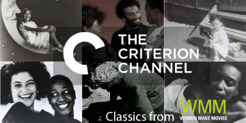 A banner highlighting the WMM collection on The Criterion Channel, featuring different stills from WMM movies