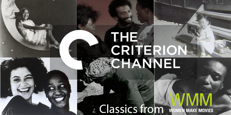 A banner highlighting the WMM collection on The Criterion Channel, featuring different stills from WMM movies
