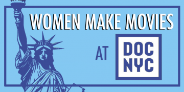 A banner advertising Women Make Movies at DOC NYC