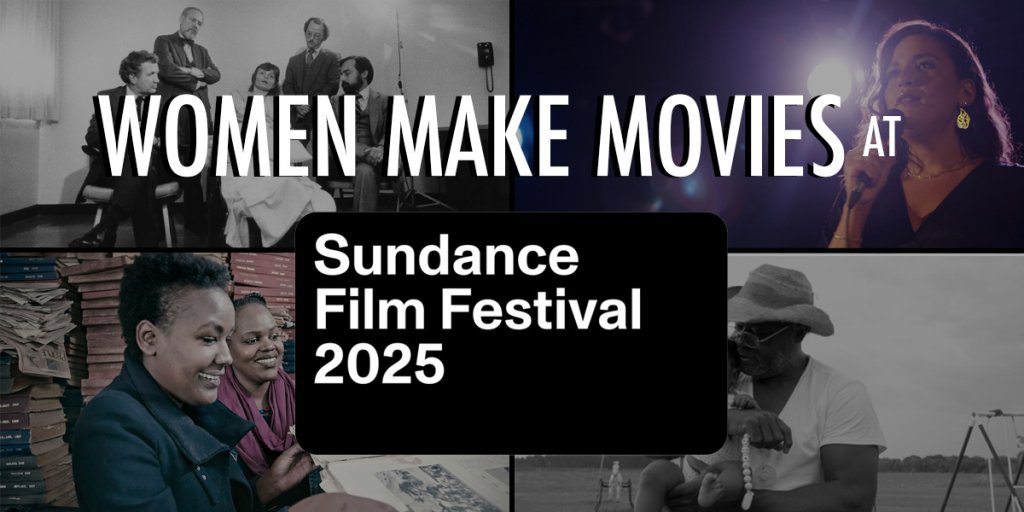 A banner advertising WMM movies being featured at Sundance